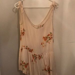 Nude floral romper